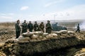 Group photo Wehrmacht soldiers on military-Patriotic festival