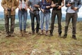 Group photographers team teamwork concept Royalty Free Stock Photo