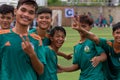 Group Photography of happy Cambodian players participating in the game