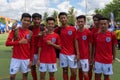 Group Photography of happy Cambodian players participating in the game