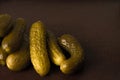 A group of pickled cucumbers