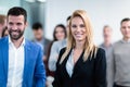 Group picture of business team posing in office Royalty Free Stock Photo