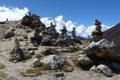 Pikas (piled stones) in Periche Valley on the road to Dingboche, Everest Base Camp trek, Nepal