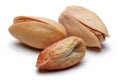 Group of pistachio nuts isolated