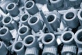 Group of Plastic tube fittings as background, PVC Pipe connections, PVC Pipe fitting, PVC Coupling