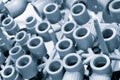 Group of Plastic tube fittings as background, PVC Pipe connections, PVC Pipe fitting, PVC Coupling