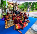 Group playing traditional Balinese musical instruments. Bali, Indonezia, 2019