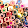Group of pointless colored pencils Royalty Free Stock Photo
