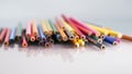 Group of pointless colored pencils Royalty Free Stock Photo