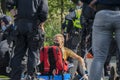Group Police Men Arresting Demonstrator At Amsterdam The Netherlands 21-9-2019