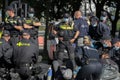 Group Police Men Arresting Demonstrator At Amsterdam The Netherlands 21-9-2019