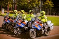 Group Of Police Men On Motors At Amsterdam The Netherlands 19-9-2020 Royalty Free Stock Photo