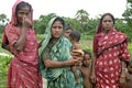 Group portrait Bengal nomadic women with children