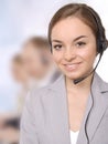 Group portrait of happy customer service people Royalty Free Stock Photo