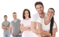 Group portrait of happy young people Royalty Free Stock Photo