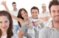 Group portrait of happy young people Royalty Free Stock Photo