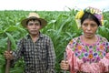 Group portrait of Indian couple for Corn Field