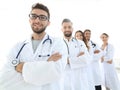 Group portrait of leading medical professionals. Royalty Free Stock Photo