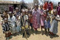 Group portrait of Maasai children, Kenya Royalty Free Stock Photo