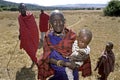 Group portrait Maasai grandmother and grandchild