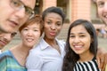 Group portrait of multicultural young people