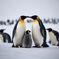 A group portrait of penguins huddling together for warmth in Antarctica1