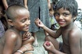 Group portrait of playing girls, Dhaka, Bangladesh