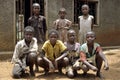 Group portrait Ugandan schoolchildren