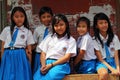 Group portrait of uniformed school girls