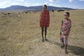 Group portrait of young Maasai herdsmen, Kenya Royalty Free Stock Photo