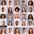 Group of portraits of diverse beautiful people