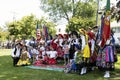 A group of Portuguese Americans posing during a celebration