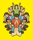 Group of Prayer, Christian praying together Royalty Free Stock Photo