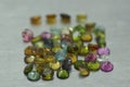 Group of precious stones of different colors and shapes Royalty Free Stock Photo