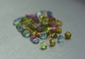 Group of precious stones of different colors and shapes Royalty Free Stock Photo