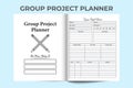 Group project planner KDP interior journal template. Group project member information tracker and task planner template. KDP Royalty Free Stock Photo