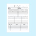 Group project planner KDP interior journal template. Group project member information tracker and task planner template. KDP Royalty Free Stock Photo