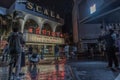 Group of public who are capturing memories of beautiful architecture of The Scala cinema