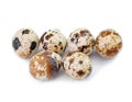 Group of quail eggs over white background Royalty Free Stock Photo