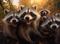 A group of raccoons