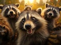 A group of raccoons