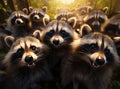A group of raccoons