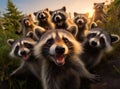 A group of raccoons