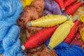 Group of Raw silk thread and messaline Royalty Free Stock Photo