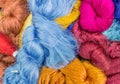 Group of Raw silk thread and messaline Royalty Free Stock Photo