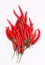 Group of red chili peppers Royalty Free Stock Photo