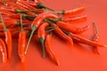 Group of red chili peppers Royalty Free Stock Photo