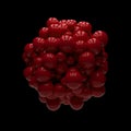 Group of red glossy spheres Royalty Free Stock Photo