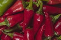 Group of Red hot chilli peppers close-up Royalty Free Stock Photo