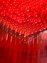 Group of red hydrogel spheres and reflections Royalty Free Stock Photo